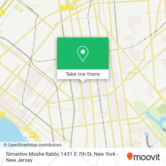 Simantov Moshe Rabbi, 1431 E 7th St map