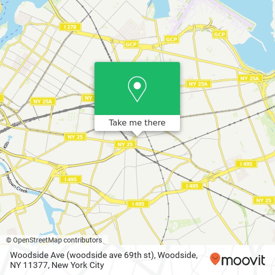 Woodside Ave (woodside ave 69th st), Woodside, NY 11377 map