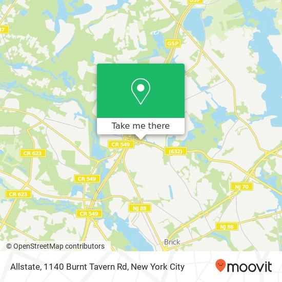 Allstate, 1140 Burnt Tavern Rd map