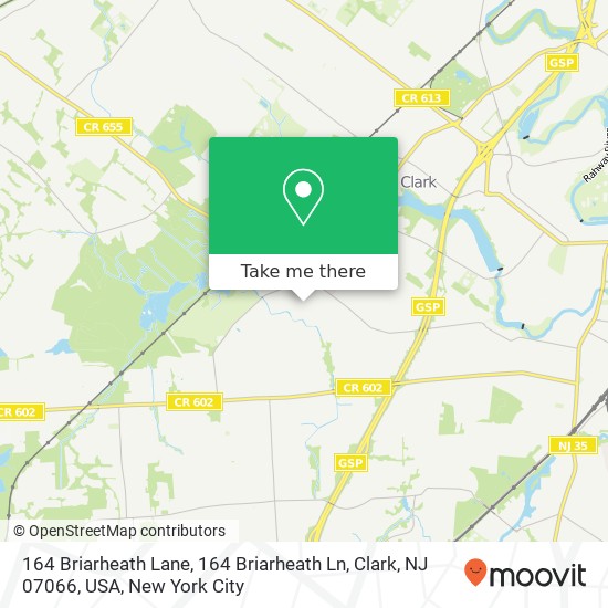 164 Briarheath Lane, 164 Briarheath Ln, Clark, NJ 07066, USA map