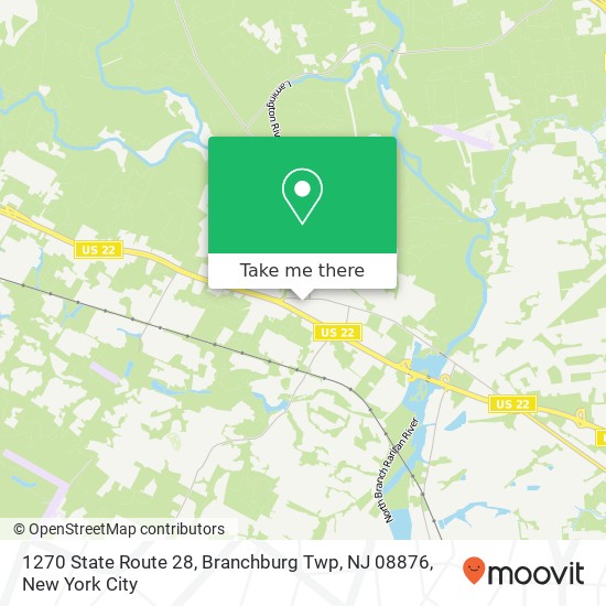 Mapa de 1270 State Route 28, Branchburg Twp, NJ 08876