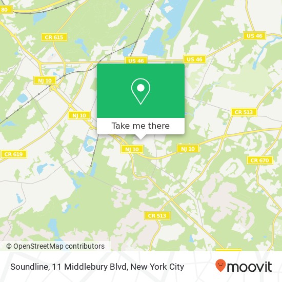 Mapa de Soundline, 11 Middlebury Blvd