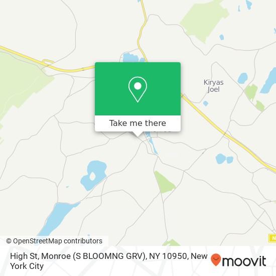 Mapa de High St, Monroe (S BLOOMNG GRV), NY 10950