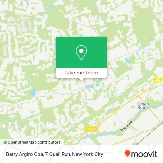 Barry Argiro Cpa, 7 Quail Run map