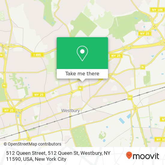 512 Queen Street, 512 Queen St, Westbury, NY 11590, USA map