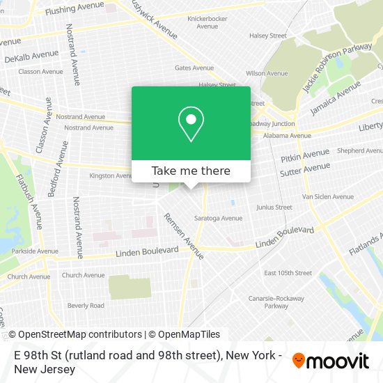 E 98th St (rutland road and 98th street) map