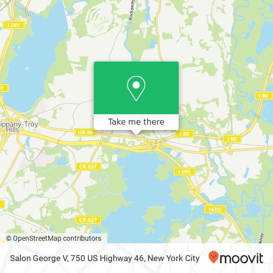 Salon George V, 750 US Highway 46 map