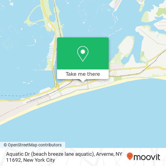 Mapa de Aquatic Dr (beach breeze lane aquatic), Arverne, NY 11692