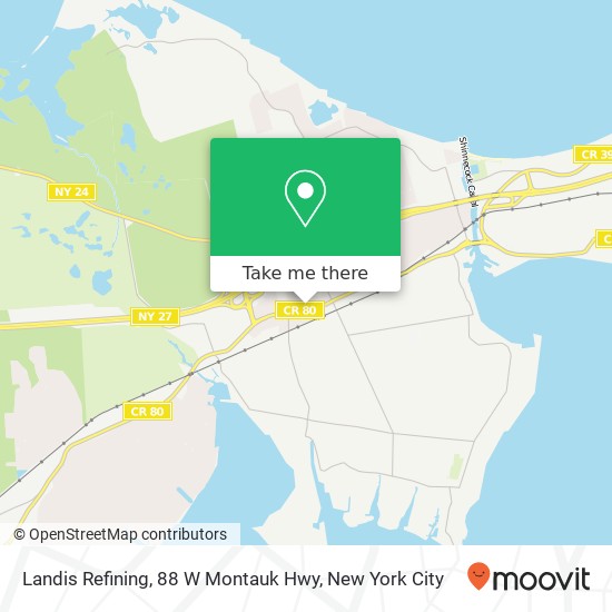 Landis Refining, 88 W Montauk Hwy map
