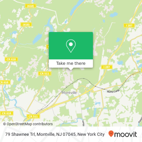 Mapa de 79 Shawnee Trl, Montville, NJ 07045