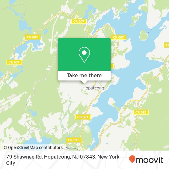 Mapa de 79 Shawnee Rd, Hopatcong, NJ 07843