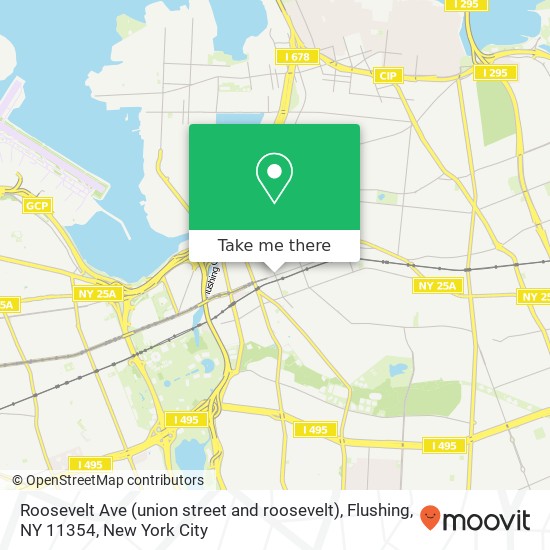 Roosevelt Ave (union street and roosevelt), Flushing, NY 11354 map