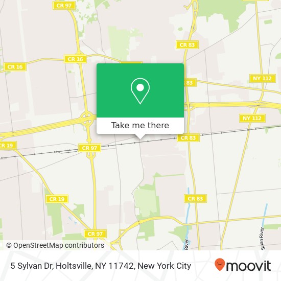 Mapa de 5 Sylvan Dr, Holtsville, NY 11742