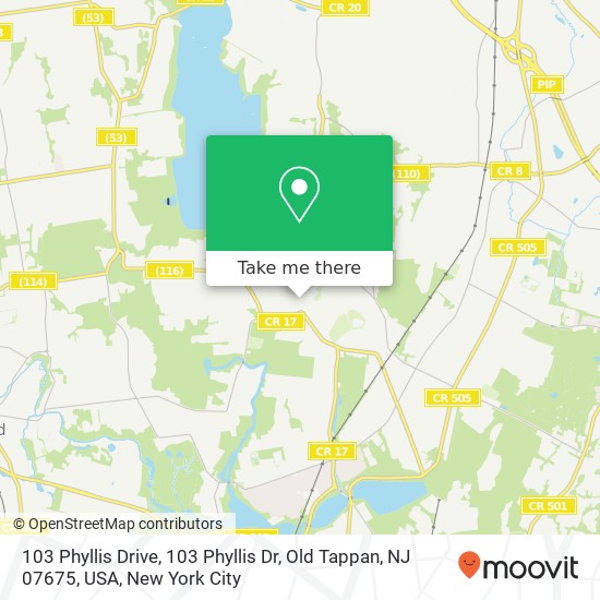 103 Phyllis Drive, 103 Phyllis Dr, Old Tappan, NJ 07675, USA map