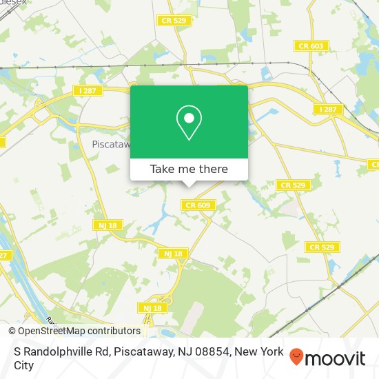 Mapa de S Randolphville Rd, Piscataway, NJ 08854