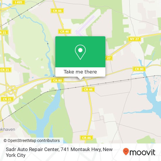 Mapa de Sadr Auto Repair Center, 741 Montauk Hwy