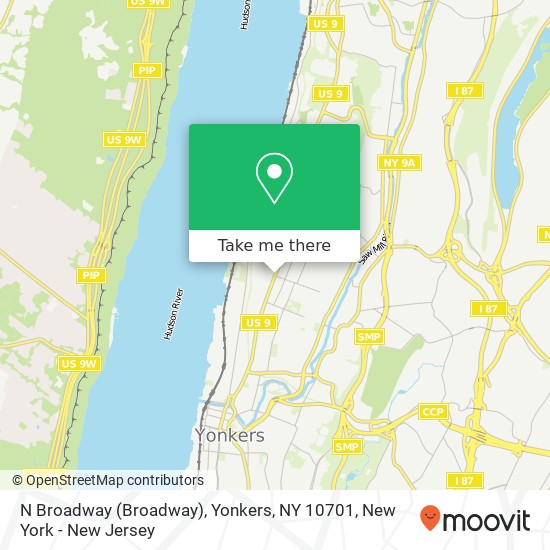 N Broadway (Broadway), Yonkers, NY 10701 map