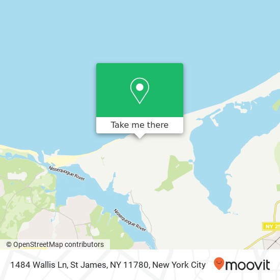 Mapa de 1484 Wallis Ln, St James, NY 11780