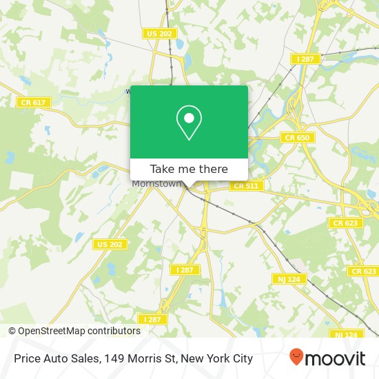 Mapa de Price Auto Sales, 149 Morris St