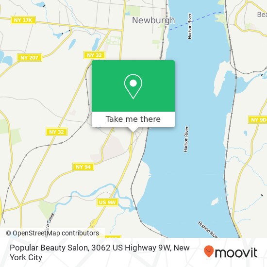 Popular Beauty Salon, 3062 US Highway 9W map