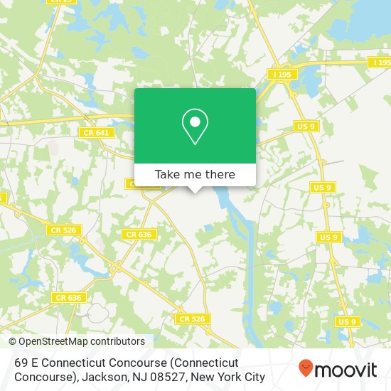 69 E Connecticut Concourse (Connecticut Concourse), Jackson, NJ 08527 map