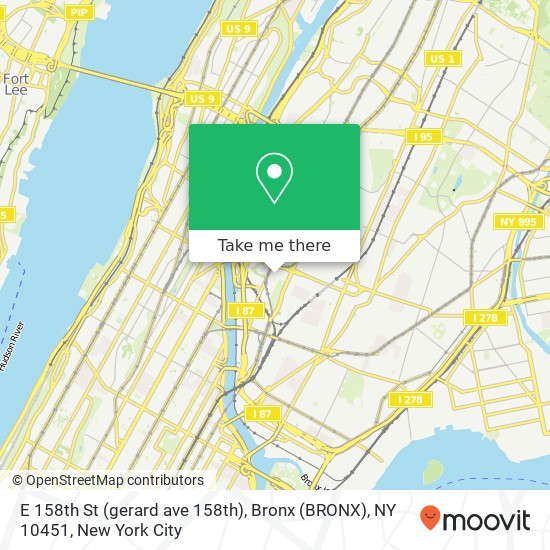 E 158th St (gerard ave 158th), Bronx (BRONX), NY 10451 map