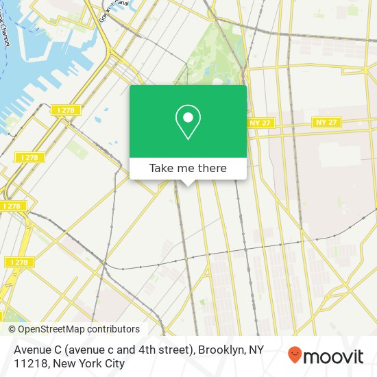 Avenue C (avenue c and 4th street), Brooklyn, NY 11218 map