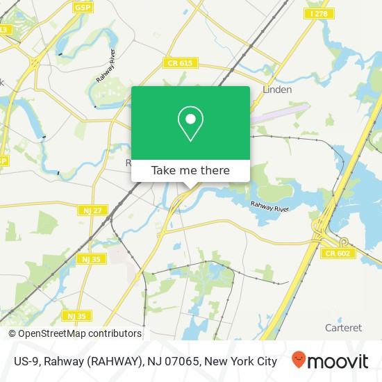 US-9, Rahway (RAHWAY), NJ 07065 map