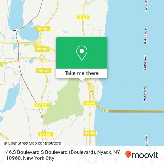 Mapa de 46,S Boulevard S Boulevard (Boulevard), Nyack, NY 10960