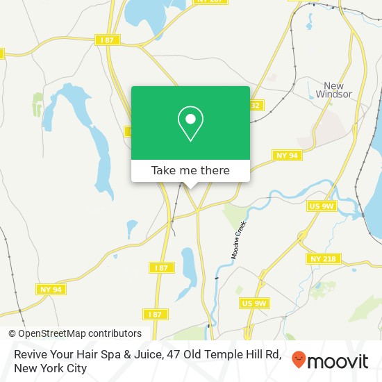 Mapa de Revive Your Hair Spa & Juice, 47 Old Temple Hill Rd