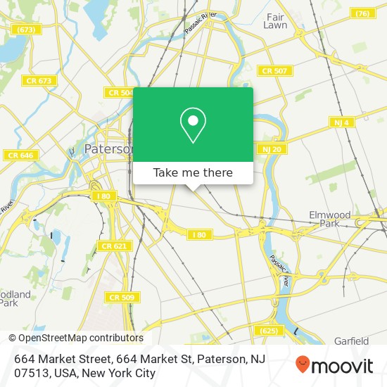 664 Market Street, 664 Market St, Paterson, NJ 07513, USA map