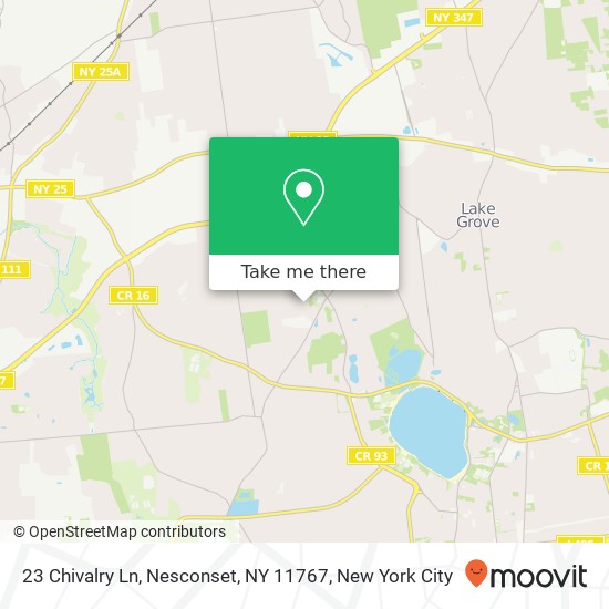 Mapa de 23 Chivalry Ln, Nesconset, NY 11767