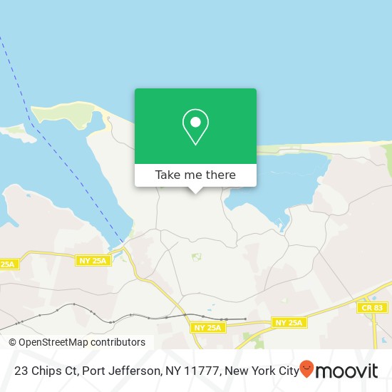Mapa de 23 Chips Ct, Port Jefferson, NY 11777