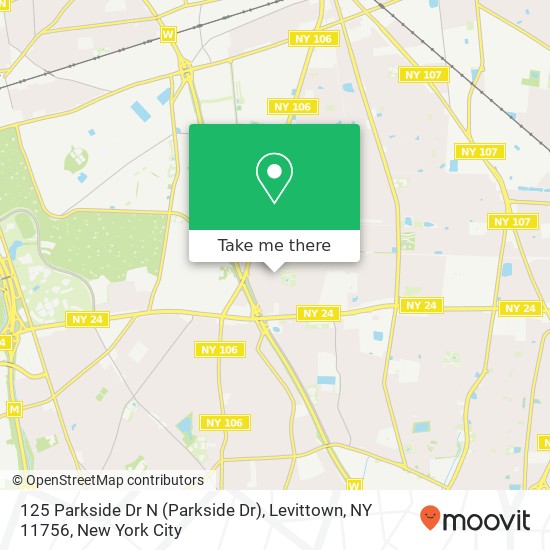 Mapa de 125 Parkside Dr N (Parkside Dr), Levittown, NY 11756