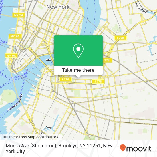 Mapa de Morris Ave (8th morris), Brooklyn, NY 11251