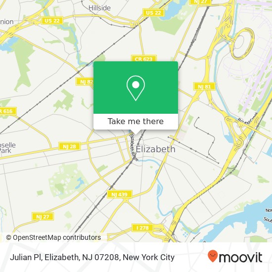 Julian Pl, Elizabeth, NJ 07208 map
