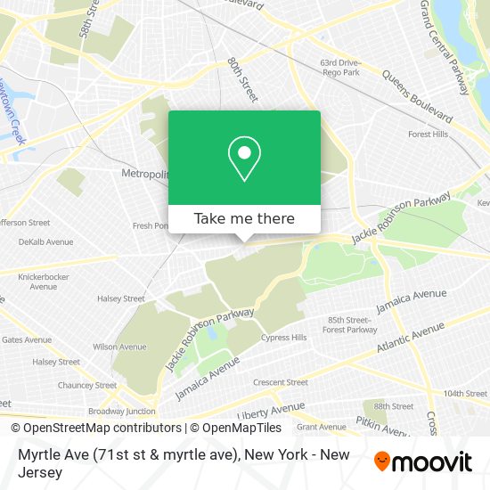 Mapa de Myrtle Ave (71st st & myrtle ave)