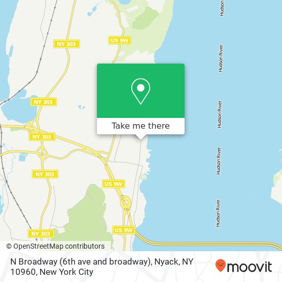 Mapa de N Broadway (6th ave and broadway), Nyack, NY 10960