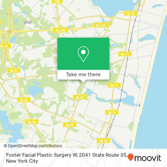 Foster Facial Plastic Surgery W, 2041 State Route 35 map