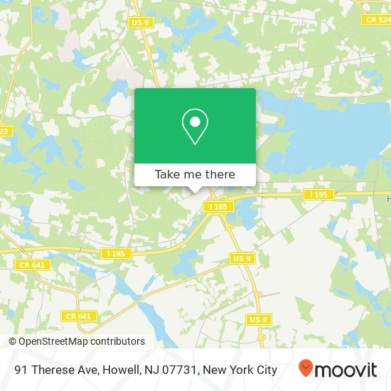 Mapa de 91 Therese Ave, Howell, NJ 07731