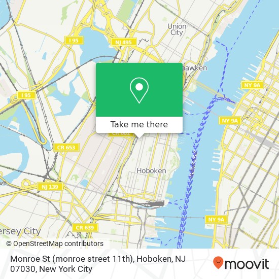 Monroe St (monroe street 11th), Hoboken, NJ 07030 map