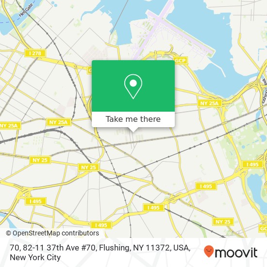 Mapa de 70, 82-11 37th Ave #70, Flushing, NY 11372, USA