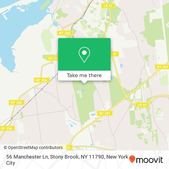 Mapa de 56 Manchester Ln, Stony Brook, NY 11790