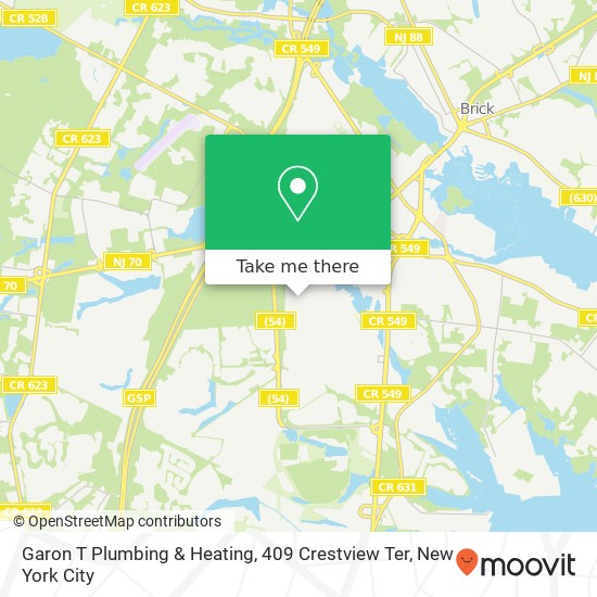Garon T Plumbing & Heating, 409 Crestview Ter map