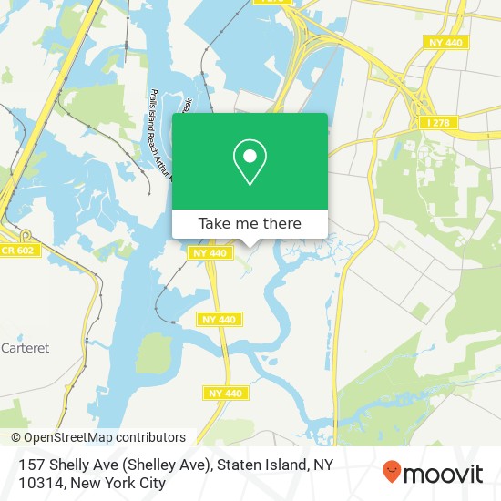 157 Shelly Ave (Shelley Ave), Staten Island, NY 10314 map