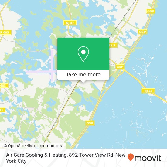 Air Care Cooling & Heating, 892 Tower View Rd map