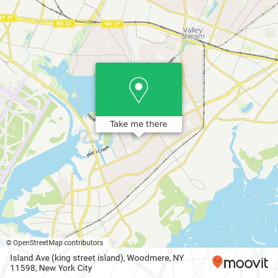 Island Ave (king street island), Woodmere, NY 11598 map