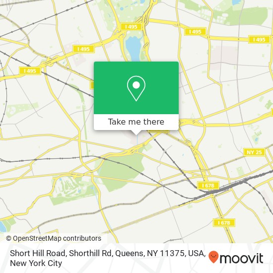 Short Hill Road, Shorthill Rd, Queens, NY 11375, USA map