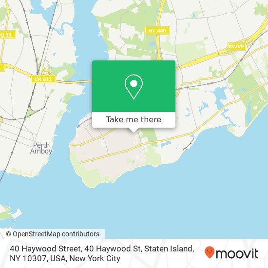 Mapa de 40 Haywood Street, 40 Haywood St, Staten Island, NY 10307, USA