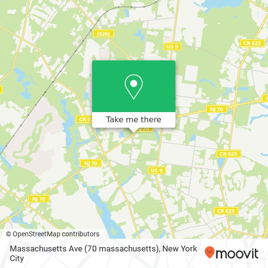 Massachusetts Ave (70 massachusetts), Toms River, NJ 08755 map